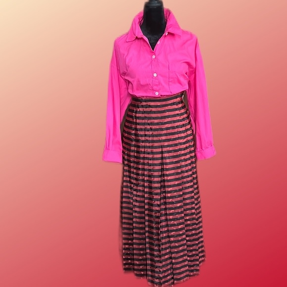 Vintage Jaeger Pleated Maxi Skort Culottes 8 - Picture 2 of 14